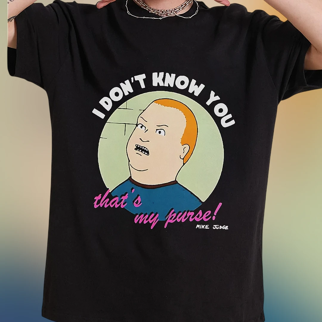 I Don't Know You That's My Purse Tee Funny Bobby Hill Retro Cartoon Graphic Shirt Gift