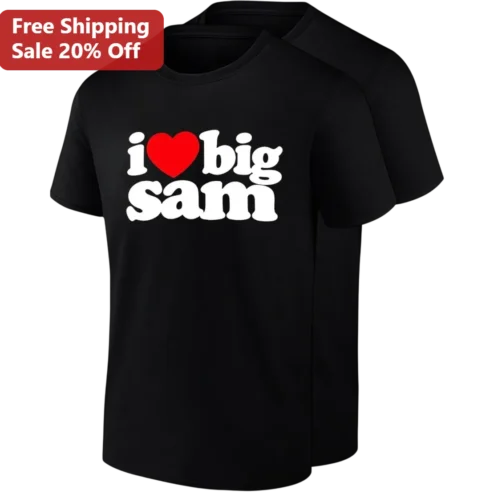 I Heart Big Sam Tee, Funny Sam Allardyce Football Manager Fan Shirt, Soccer Fan Gift for Men and Women