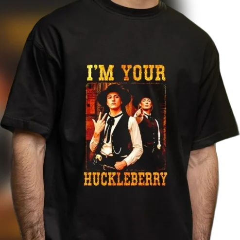 I'm Your Huckleberry Doc Holliday Tombstone Tee, Vintage Western Movie Quote Graphic T-Shirt