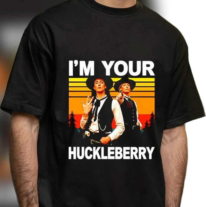 I'm Your Huckleberry Retro Western Quote Tee, Vintage Tombstone Movie Cowboy Graphic Tee