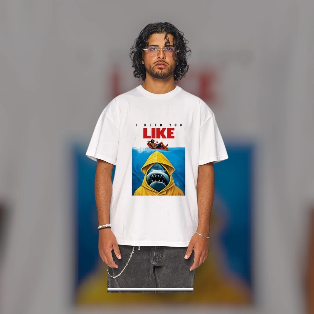 I Need You Like Funny Shark Parody Tee Ocean Humor Meme T-Shirt