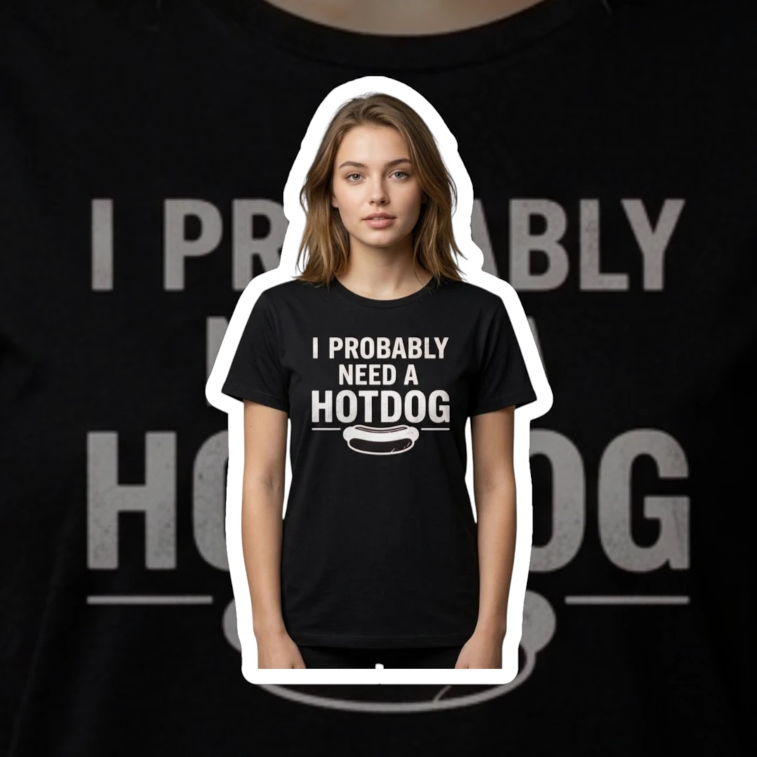I Probably Need A Hotdog Funny Foodie Tee BBQ Cookout Gift for Hot Dog Lovers