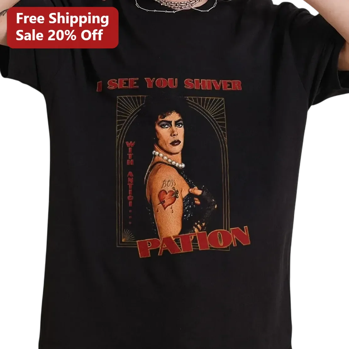 I See You Shiver With Anticipation Tee, Dr. Frank-N-Furter Rocky Horror Picture Show Vintage Bootleg Graphic Tee Gift