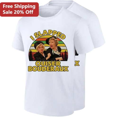 I Slapped Ouiser Bouderaux Tee, Funny Steel Magnolias Movie Quote Shirt, Retro Sunset Graphic Gift for 80s Movie Fans
