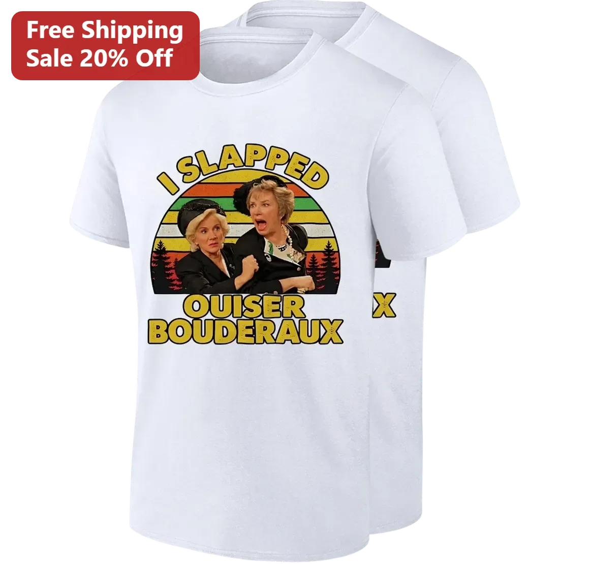 I Slapped Ouiser Bouderaux Tee, Funny Steel Magnolias Movie Quote Shirt, Retro Sunset Graphic Gift for 80s Movie Fans