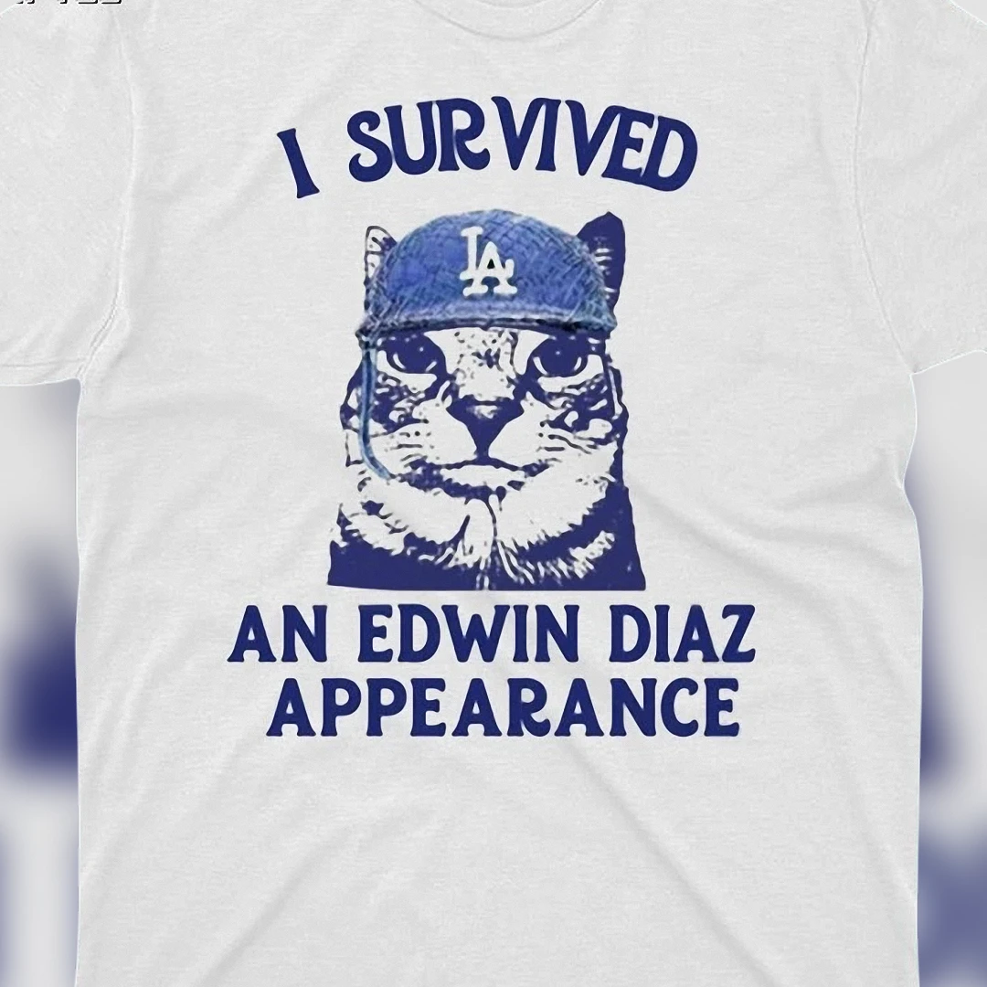 I Survived An Edwin Diaz Appearance Tee, Funny Baseball Fan Game Day Graphic Shirt