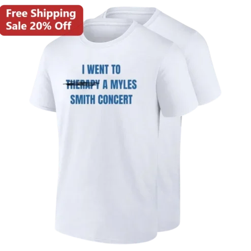 I Went to Therapy a Myles Smith Concert Tee, Indie Pop Music Fan Gift
