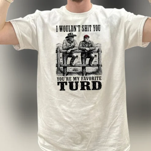 I Wouldn't Shit You You're My Favorite Turd Tee, Funny Vintage Country Sarcastic Saying Graphic T-Shirt Gag Gift