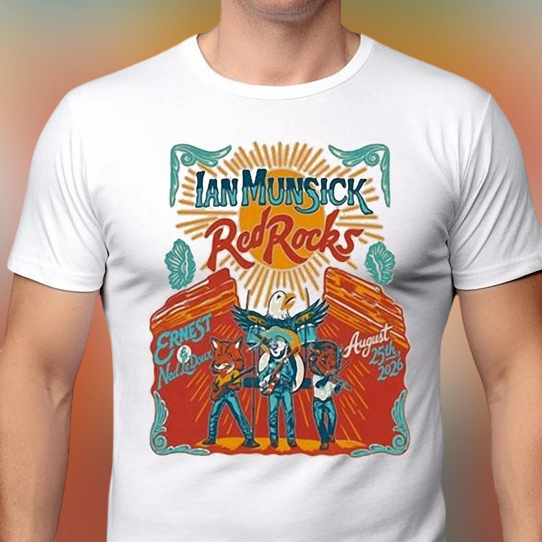 Ian Munsick Red Rocks August 25 2026 Tee, Country Music Concert Graphic Shirt Gift