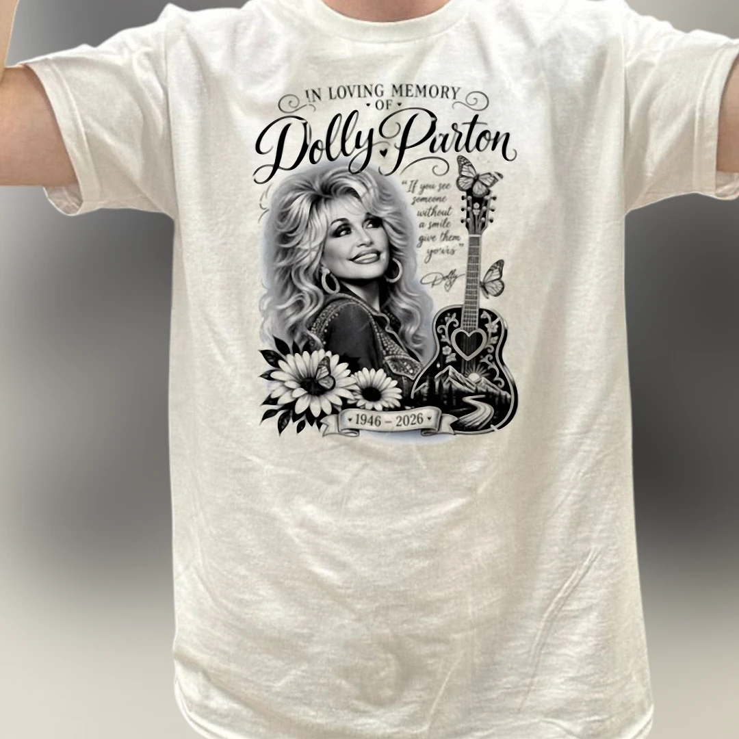 In Loving Memory of Dolly Parton 1946-2026 Tee, Country Music Legend Tribute Graphic Shirt