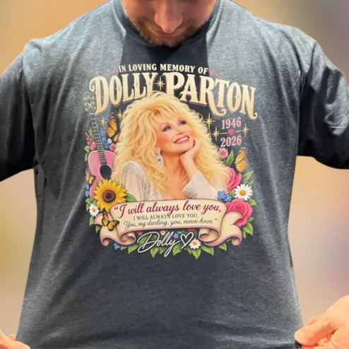 In Loving Memory of Dolly Parton 1946 2026 Tee, Vintage Tribute Country Music Graphic T-Shirt
