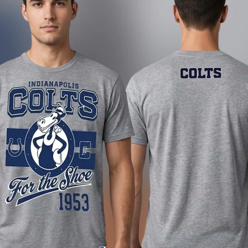 Indianapolis Colts For The Shoe 1953 Vintage Mascot Tee, NFL Football Gameday Graphic Shirt