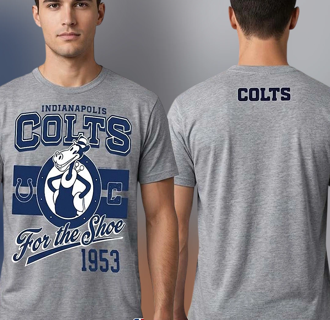 Indianapolis Colts For The Shoe 1953 Vintage Mascot Tee, NFL Football Gameday Graphic Shirt
