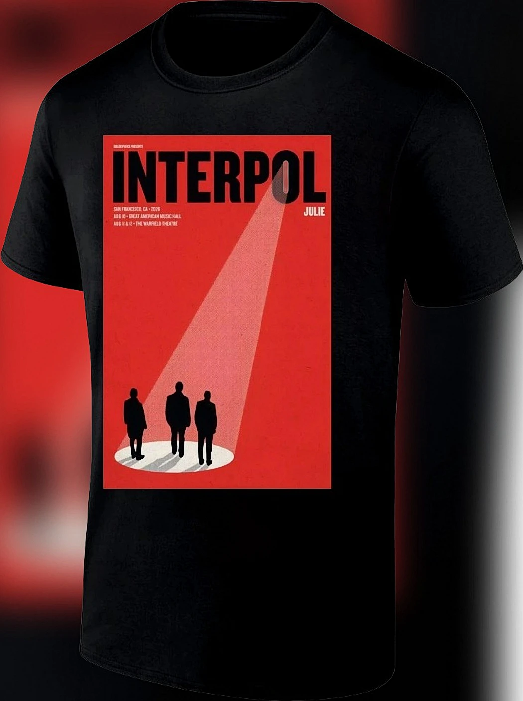 Interpol Band Graphic Tee Vintage Concert Poster Shirt for Indie Rock Music Fans