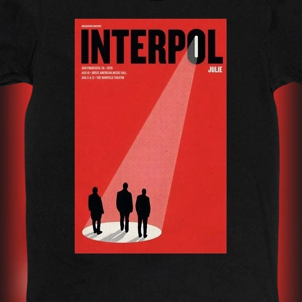 Interpol Band Tee Vintage Concert Poster Graphic T-Shirt, Indie Rock Music Merch Gift for Fans