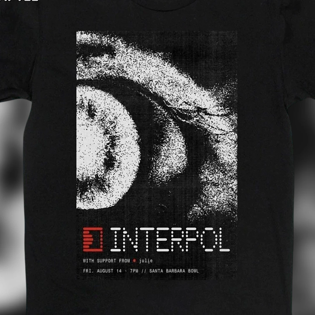Interpol Santa Barbara Bowl Concert Tee With Support From Julie Live Tour Date Band Shirt