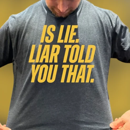 Is Lie Liar Told You That Tee Funny Ilya Rozanov Heated Rivalry Book Merch Sarcastic Quote Graphic T-Shirt