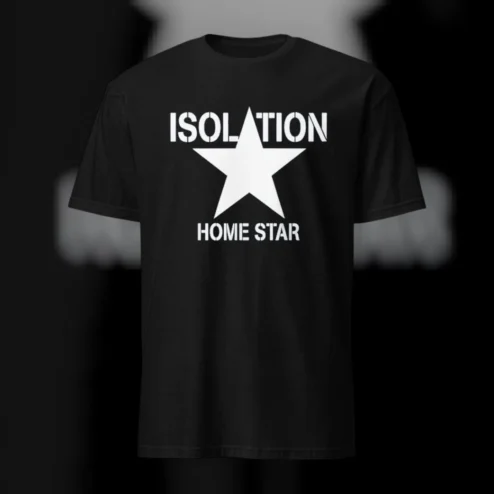 Isolation Home Star Graphic Tee Distressed Grunge Slogan Shirt