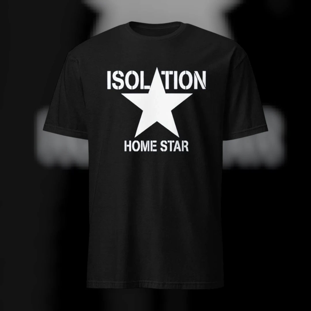 Isolation Home Star Graphic Tee Distressed Grunge Slogan Shirt