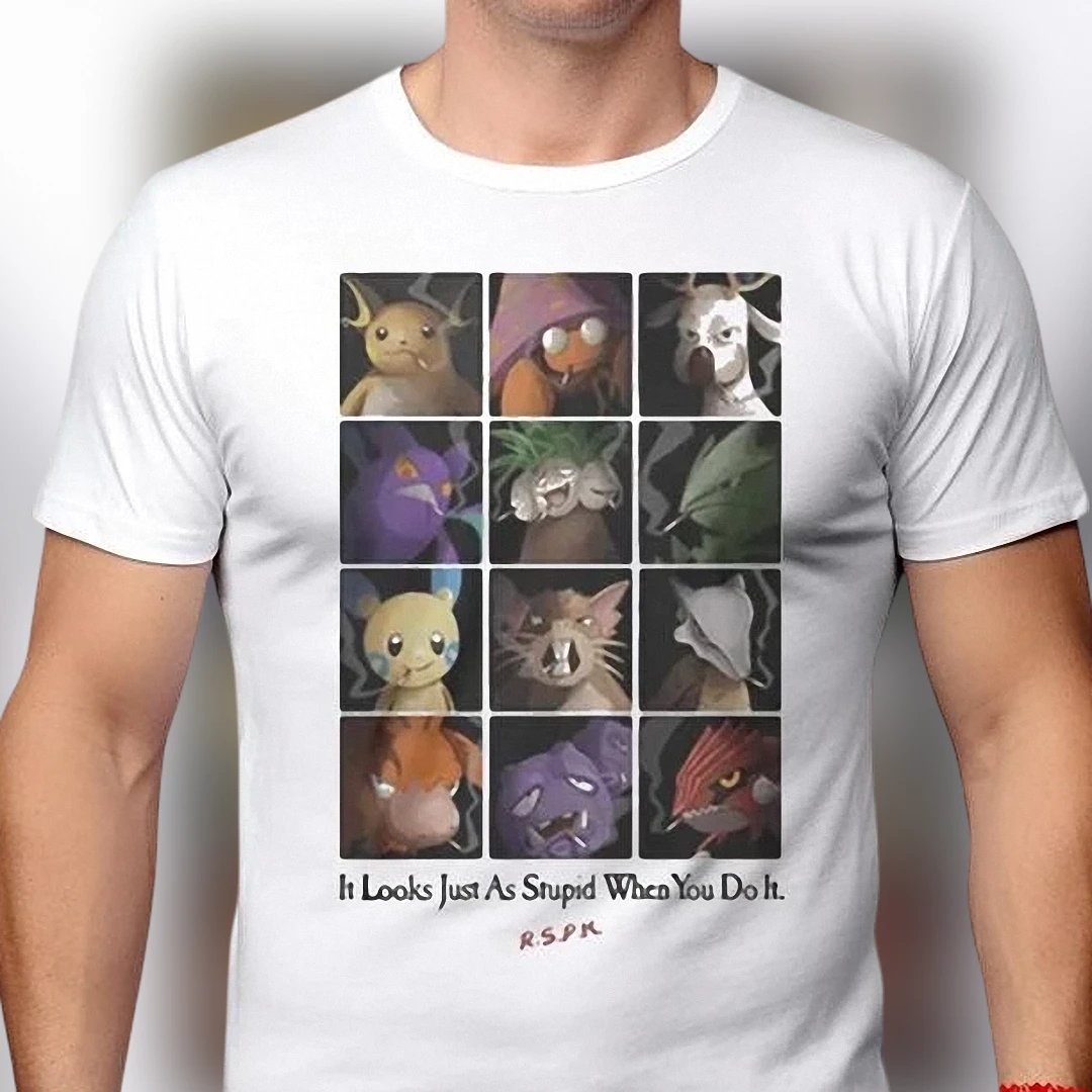 It Looks Just As Stupid When You Do It Anti-Smoking Parody Graphic Tee Funny Sarcastic Statement Shirt