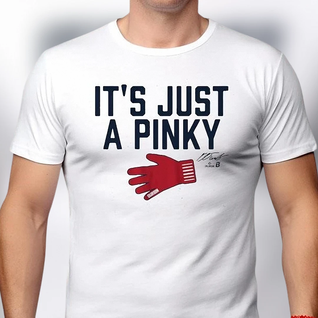 It's Just A Pinky Tee Funny Baseball Sliding Glove Graphic Shirt for Sports Fans