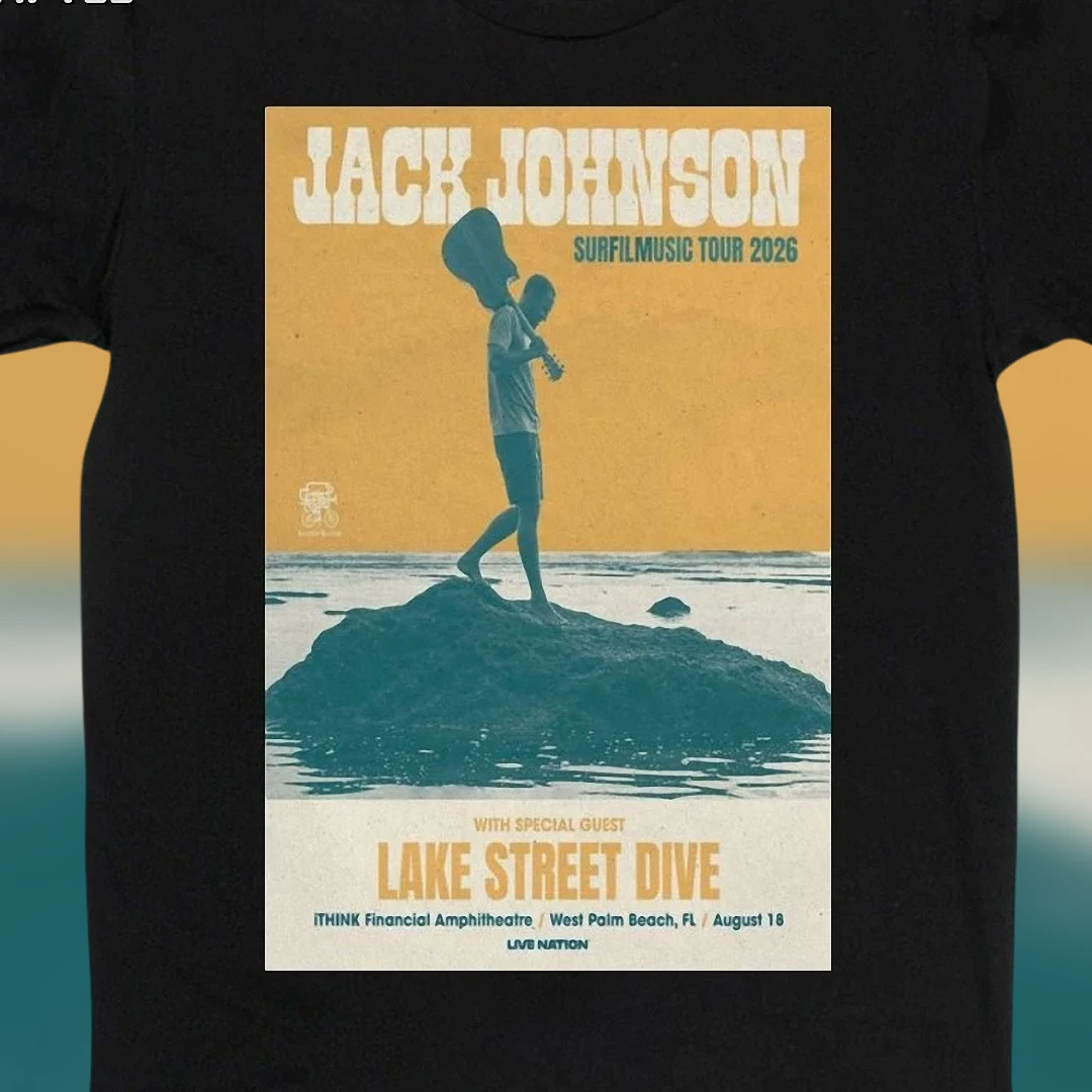 Jack Johnson Surfilmusic Tour 2026 Tee, Lake Street Dive Vintage Surf Concert Graphic Shirt