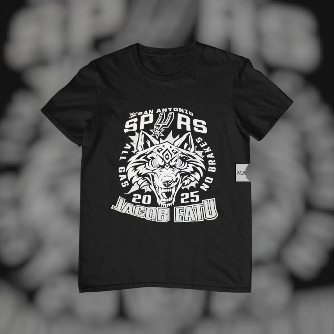 Jacob Fatu All Gas No Brakes San Antonio Spurs T-Shirt Wrestling Fan Merch