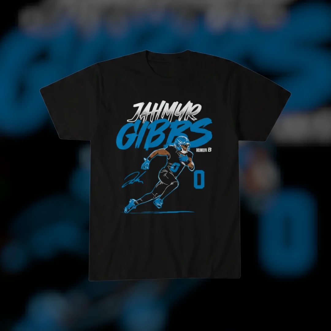 Jahmyr Gibbs Detroit Lions Running Back Fan Tee Fantasy Football Gift