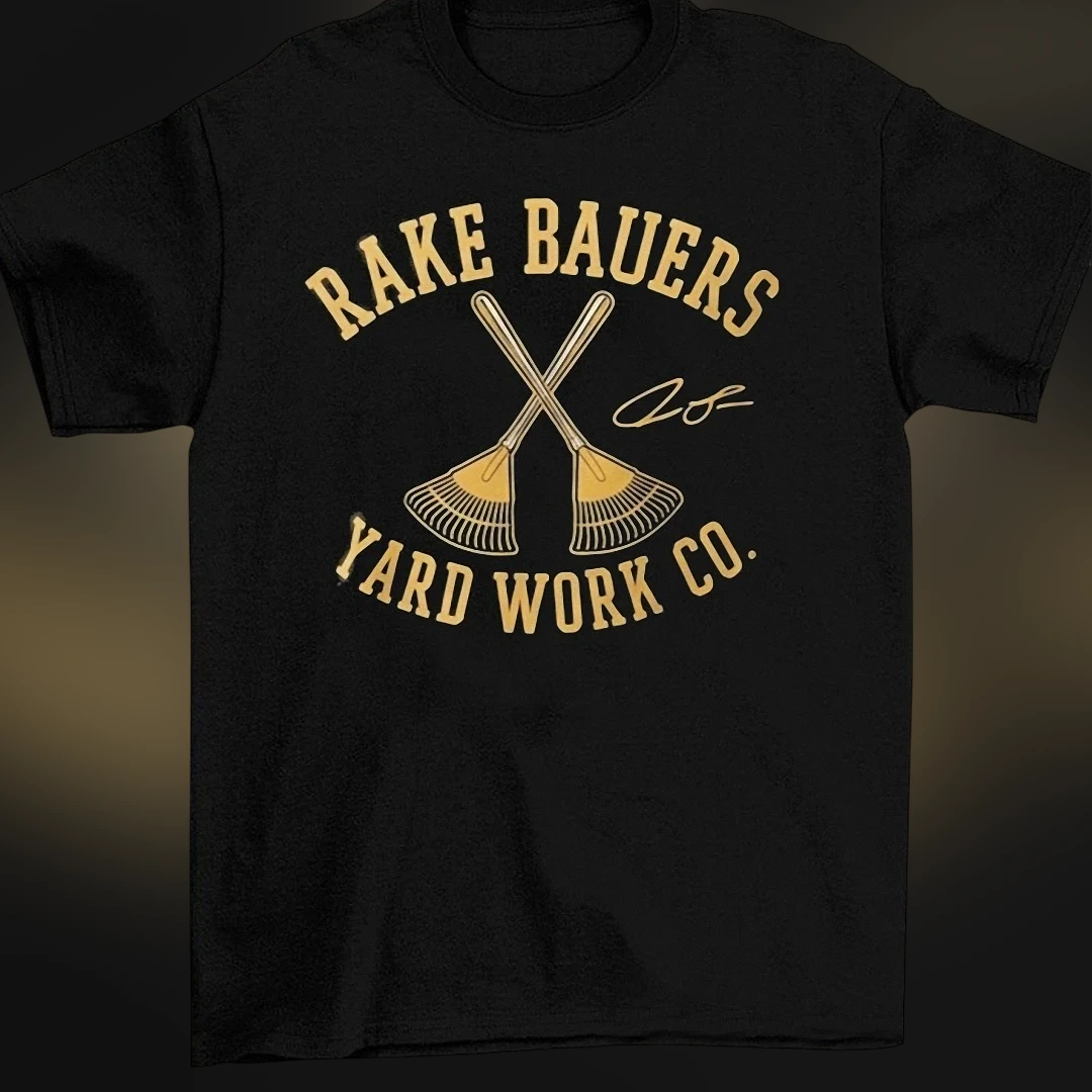 Jake Bauers Rake Bauers Yard Work Co. Tee Vintage Baseball Fan Graphic T-Shirt