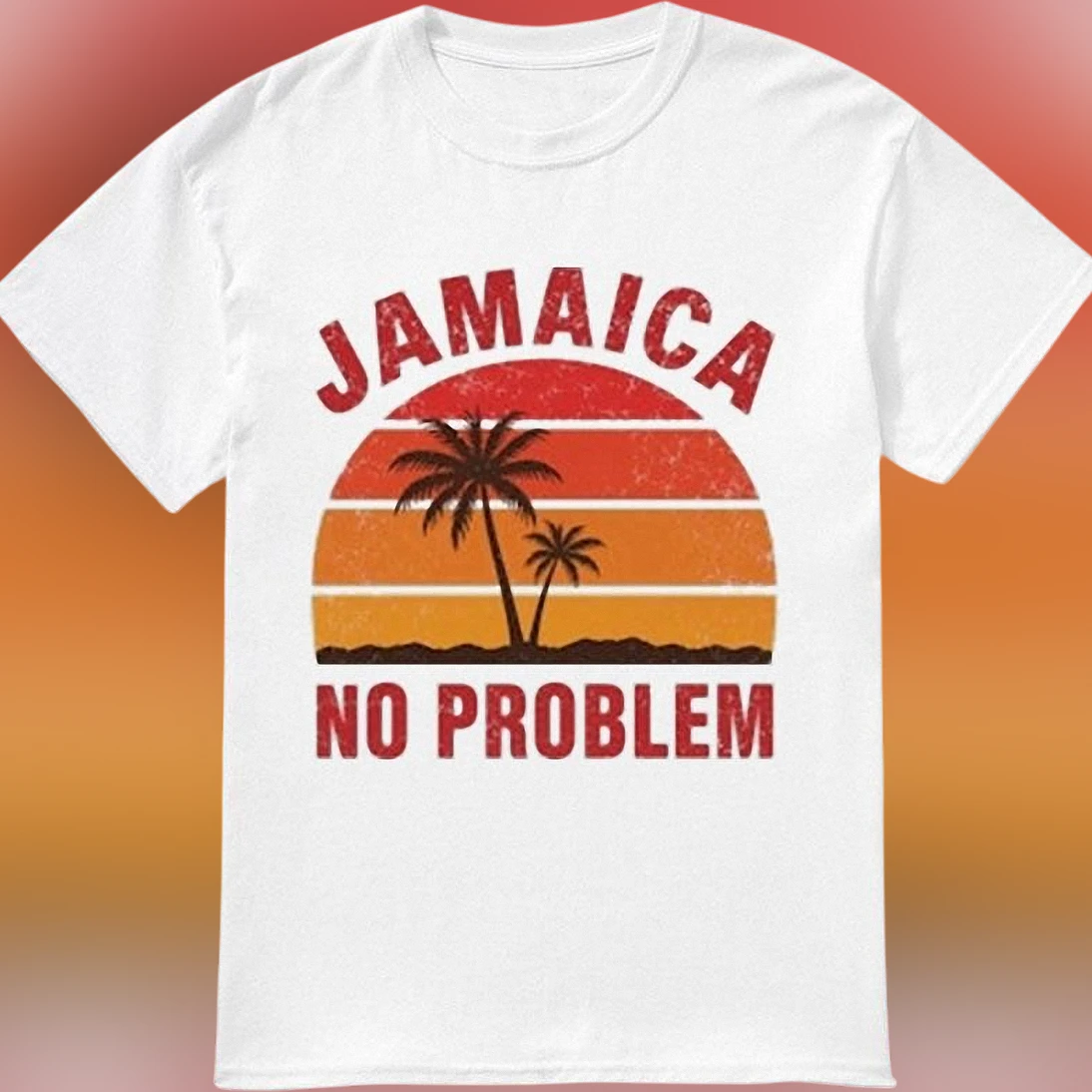 Jamaica No Problem Tee Retro Caribbean Vacation Graphic Shirt for Men and Women Tropical Island Souvenir