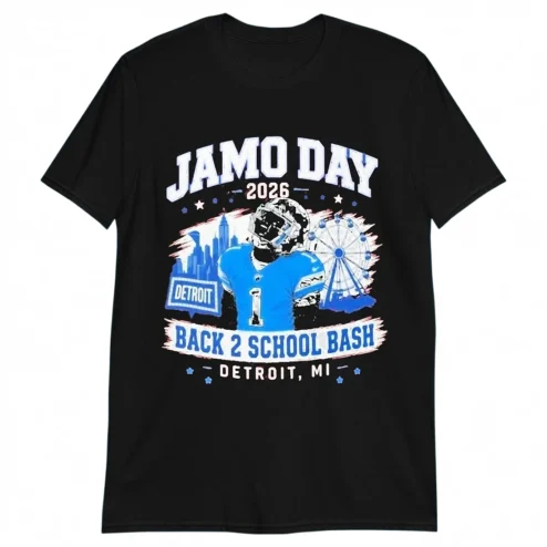 Jamo Day 2026 Back 2 School Bash Detroit MI Tee, Jameson Williams Football Fan Graphic T-Shirt