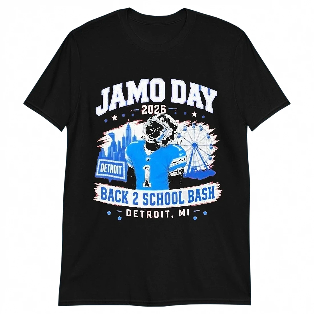 Jamo Day 2026 Back 2 School Bash Detroit MI Tee, Jameson Williams Football Fan Graphic T-Shirt
