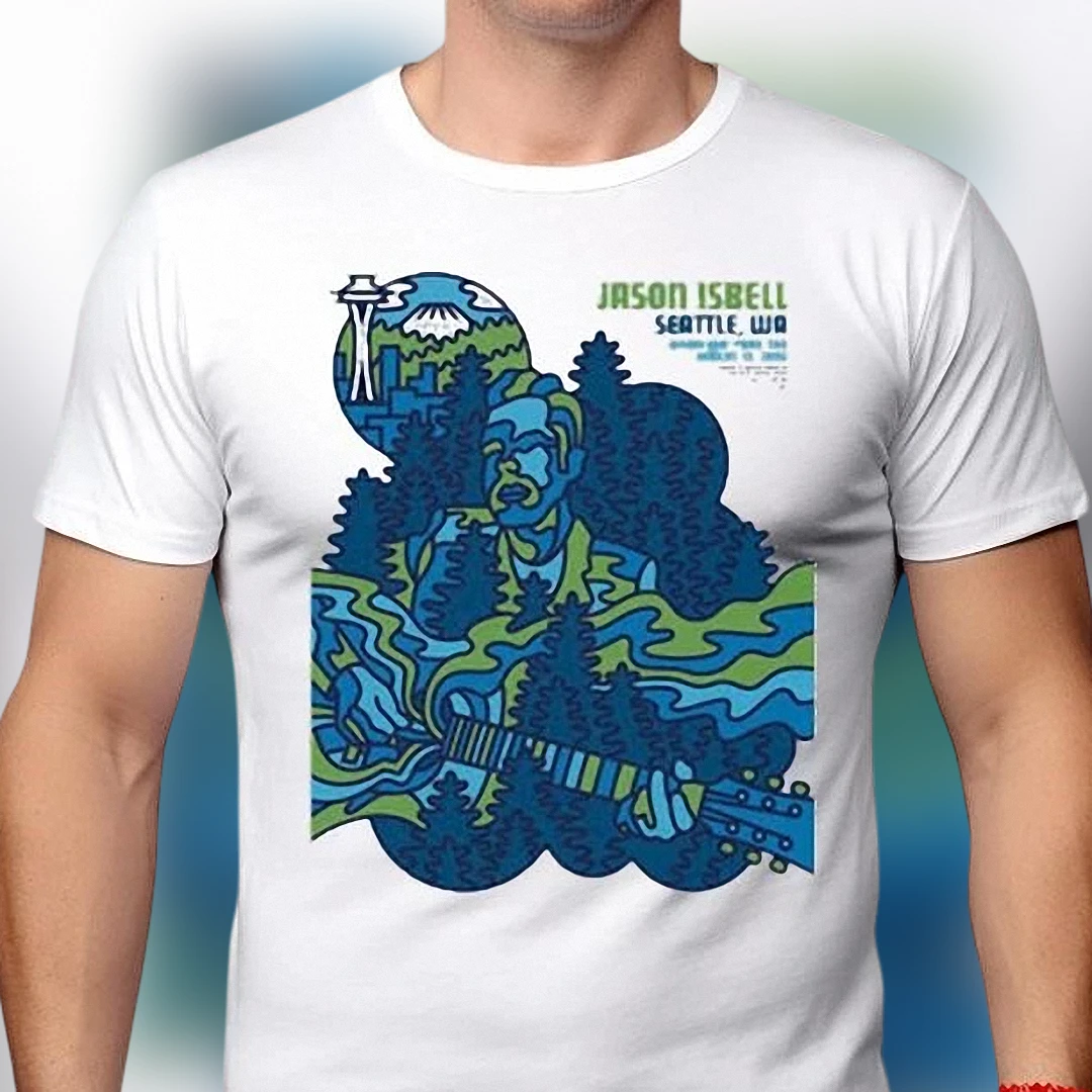 Jason Isbell Seattle WA Concert Tee, Woodland Park Zoo Tour Souvenir Graphic Shirt for Music Fans