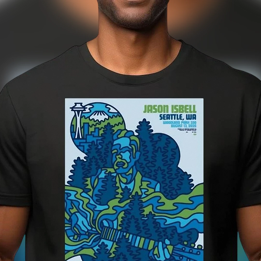 Jason Isbell Seattle WA Woodland Park Zoo Concert Tee, August 13 2026 Tour Event Graphic T-Shirt