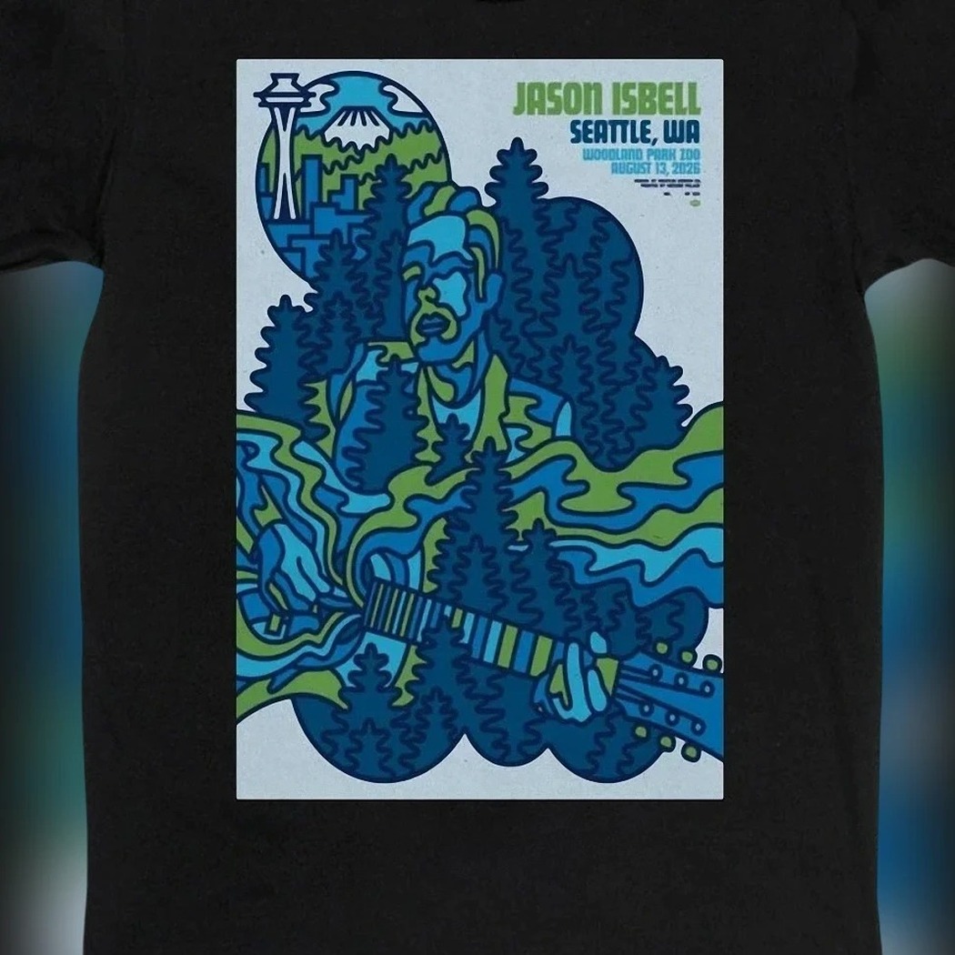 Jason Isbell Seattle Woodland Park Zoo August 13 2026 Concert Tee, Pacific Northwest Music Tour Poster Graphic Shirt