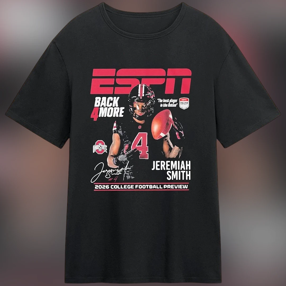 Jeremiah Smith ESPN Back 4 More College Football Preview Tee, Ohio State Football Fan Graphic Shirt