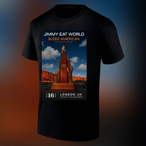 Jimmy Eat World Bleed American 25th Anniversary Tee, Crystal Palace Bowl London Concert Shirt