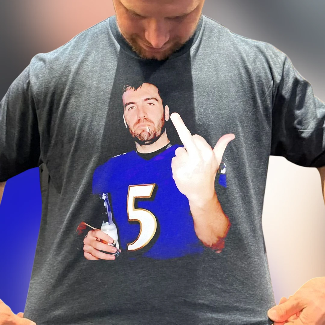 Joe Flacco Tee Funny Baltimore Football Graphic T-Shirt for Fans