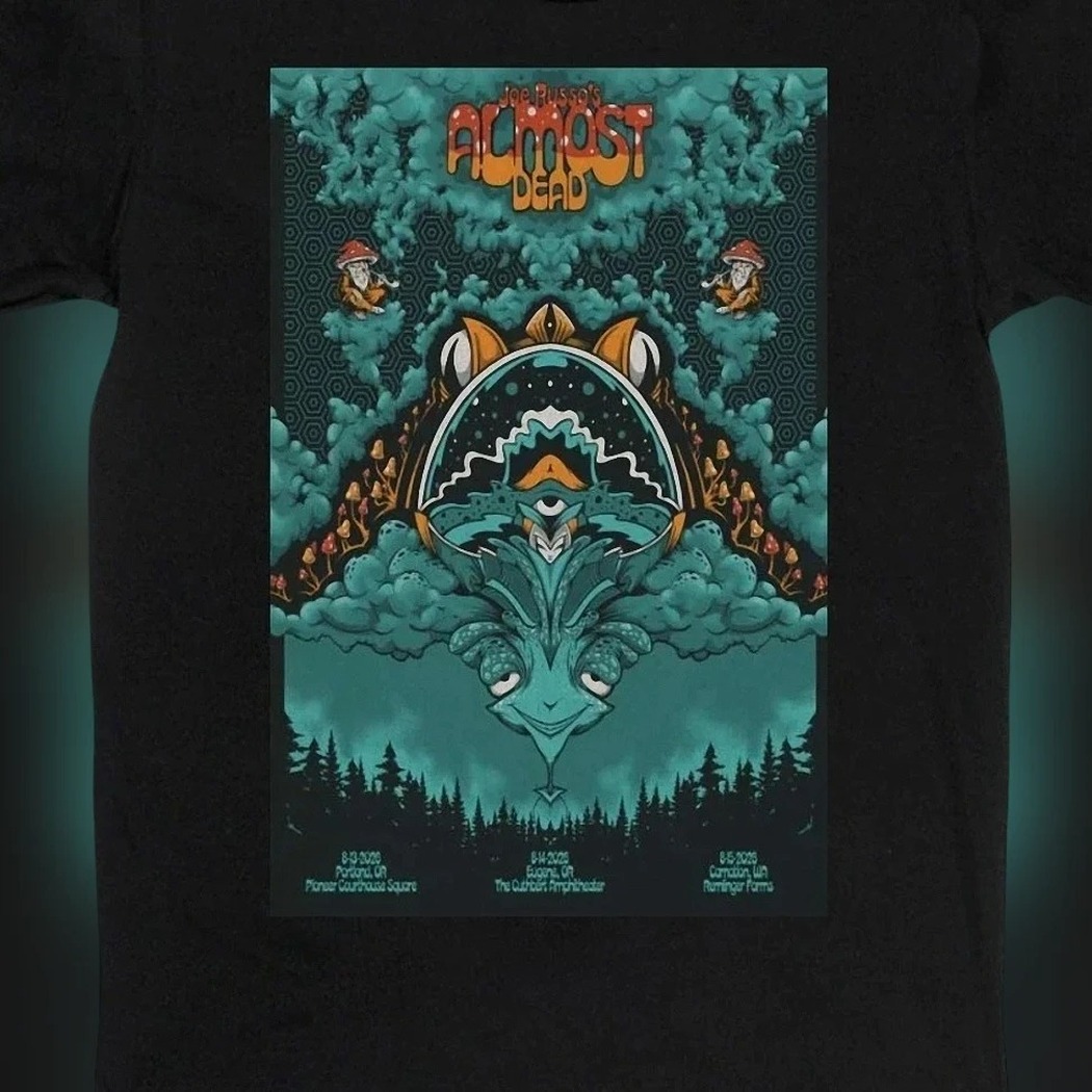 Joe Russo's Almost Dead JRAD Concert Tour Tee, Psychedelic Jam Band Graphic Shirt for Deadhead Music Fans
