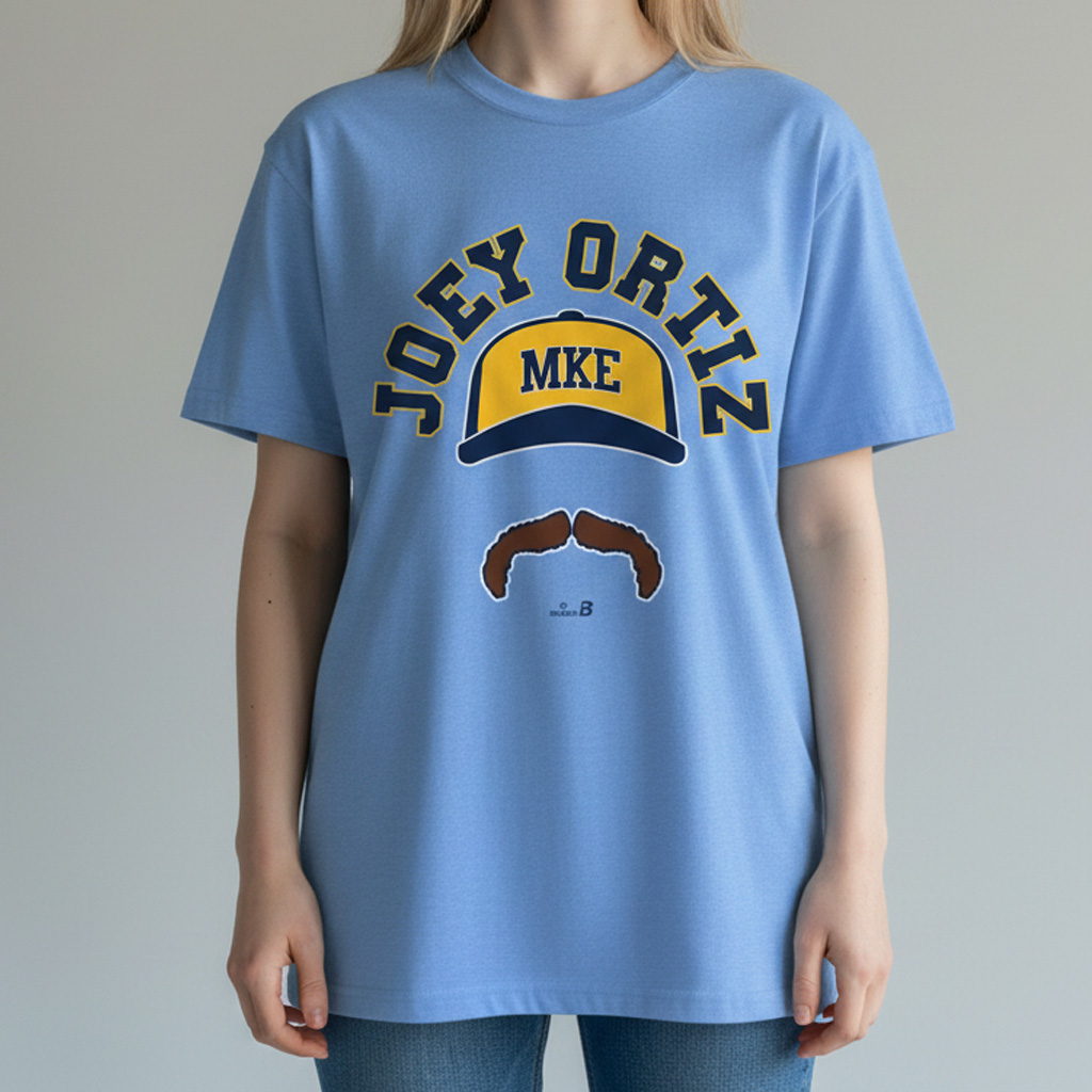 Joey Ortiz MKE Baseball Graphic Tee, Vintage Milwaukee Sports Fan T-Shirt