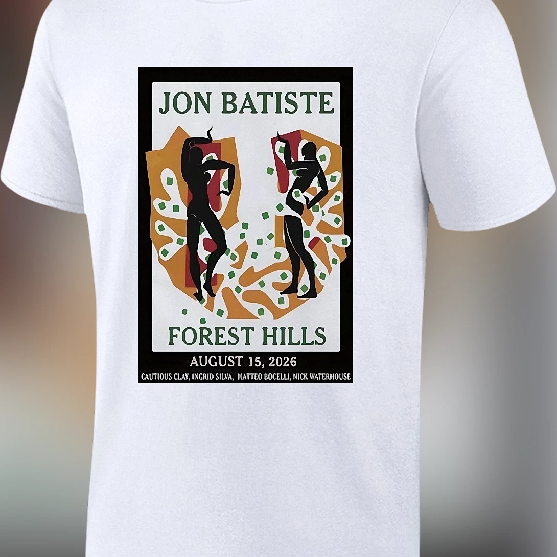 Jon Batiste Forest Hills 2026 Concert Tee, Queens NYC Commemorative Music Fan Graphic T-Shirt