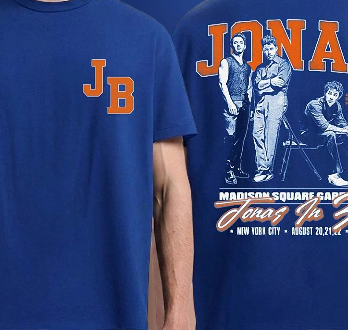 Jonas Madison Square Garden Tee Jonas in the 5 New York City Vintage Concert Tour Graphic Shirt