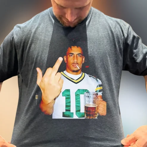 Jordan Love Tee Funny Football Fan Graphic T-Shirt for Packers Supporters