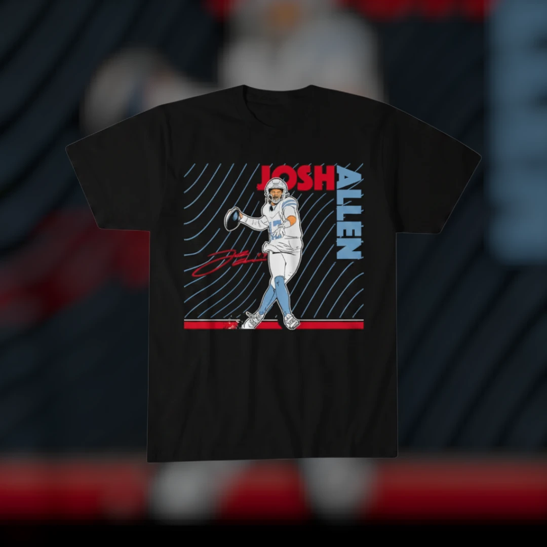 Josh Allen Retro Signature Tee Vintage Buffalo Football Fan Shirt