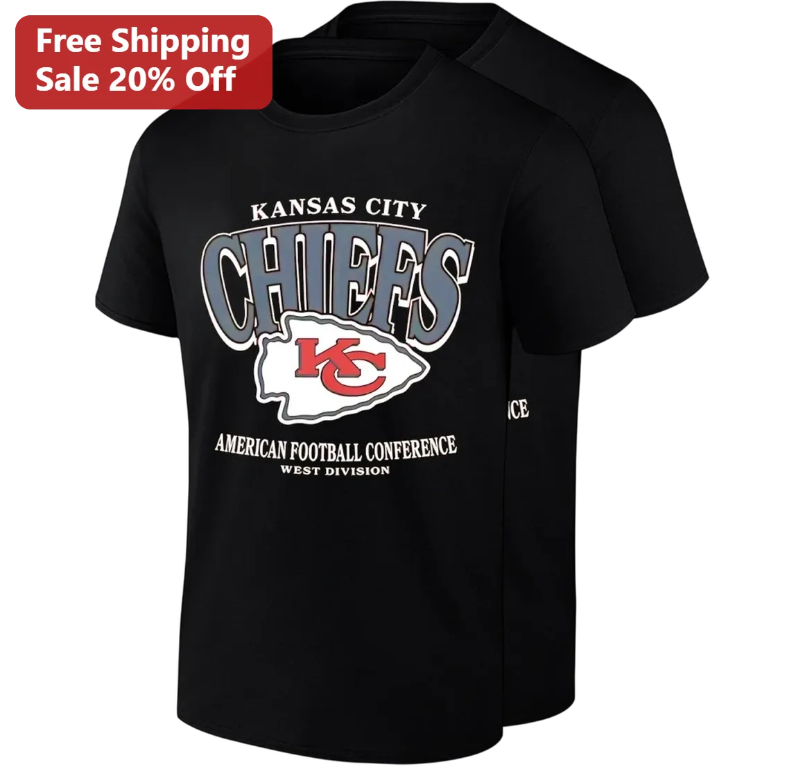 Kansas City Chiefs American Football Conference West Division Tee, Vintage AFC West Football Fan Gift for Men Women