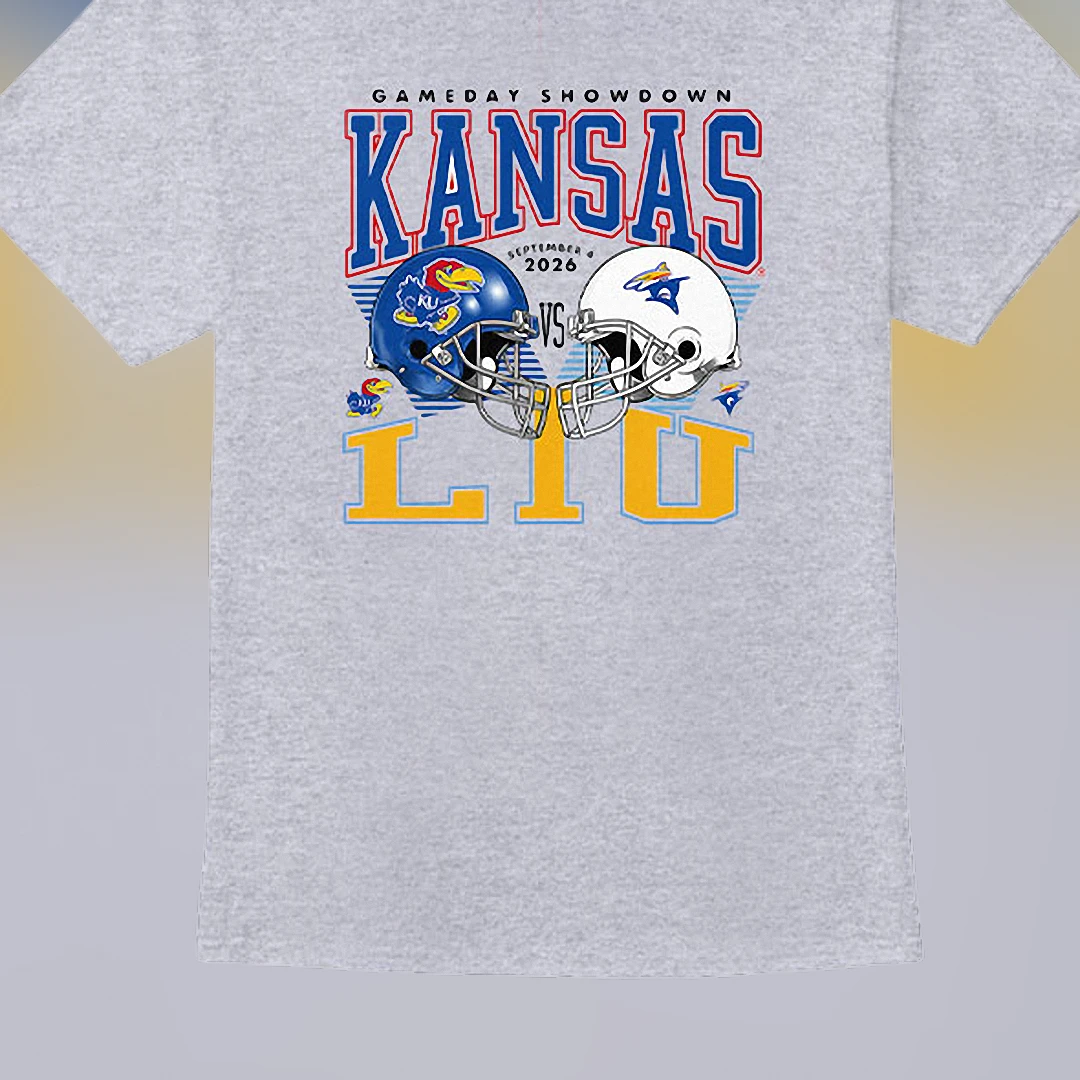 Kansas vs LIU Gameday Showdown September 4 2026 Tee, Vintage College Football Home Opener Shirt