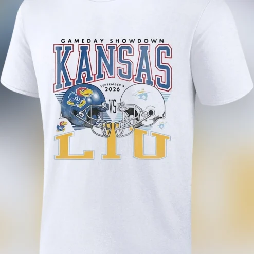 Kansas Vs LIU September 4 2026 Gameday Showdown Tee, Jayhawks Football Home Opener Shirt