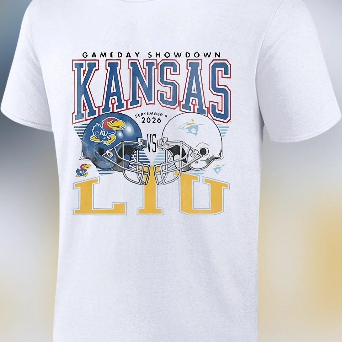 Kansas Vs LIU September 4 2026 Gameday Showdown Tee, Jayhawks Football Home Opener Shirt