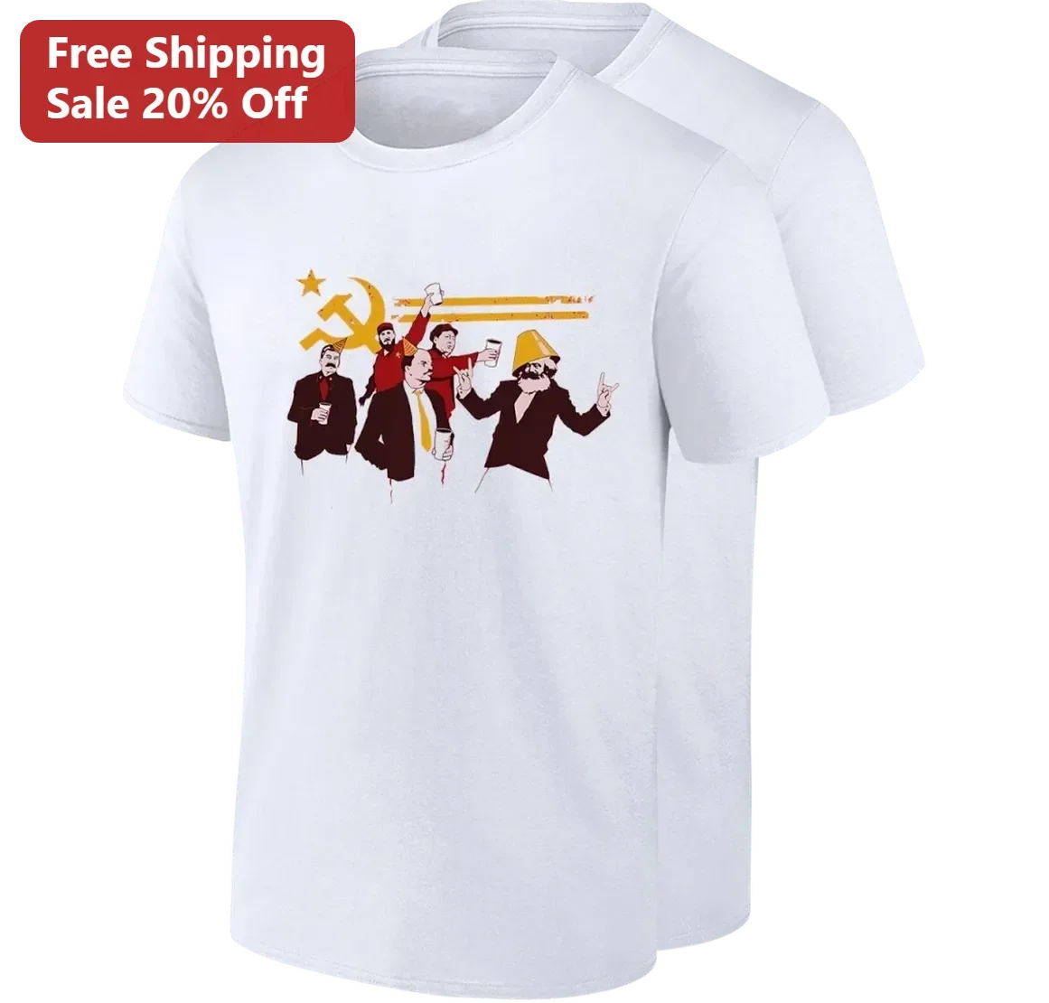 Karl Marx Vladimir Lenin Joseph Stalin Communist Party Parody Tee, Funny History Buff Gift
