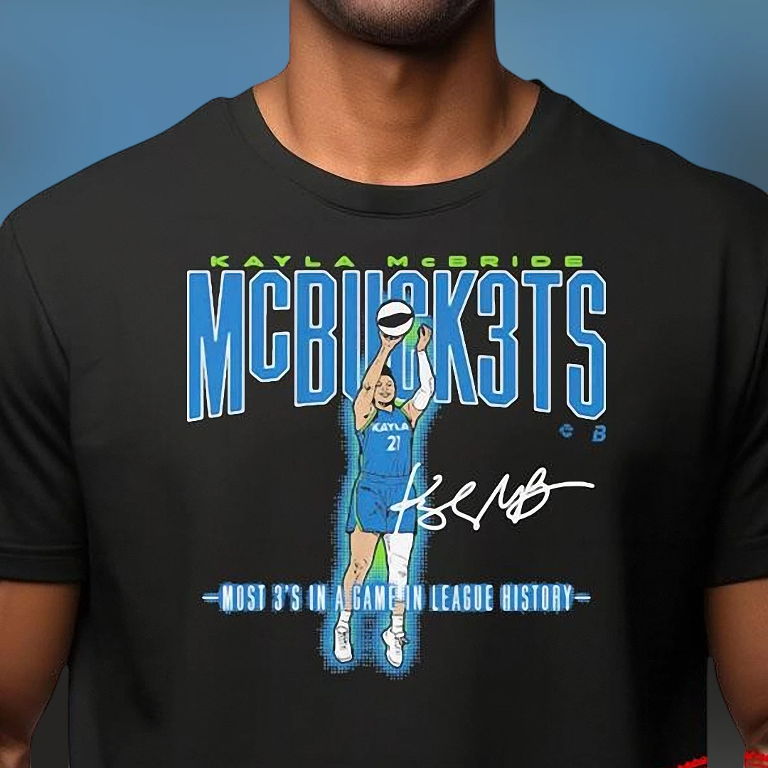 Kayla McBride McBuckets Most 3's in a Game Record Graphic Tee, WNBA Basketball Fan Shirt